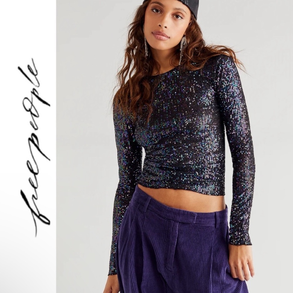 NWOT Free People Gold Rush Long Sleeve Size S